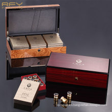 Luxury arabic oud oil incenes perfume bottle set lether wooden gift box